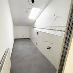 Badezimmer ohne Sanitäranlagen noch in Bauzeit in der Heinrich-Krumm-Straße, Offenbach