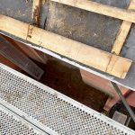 Sicht von der Holz Dachkonstruktion auf die Baustelle in der Dahlmannstraße. 58, 60385 Frankfurt am Main