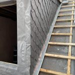 Holz Dachkonstruktion mit Dachfrenster in der Dahlmannstraße. 58, 60385 Frankfurt am Main